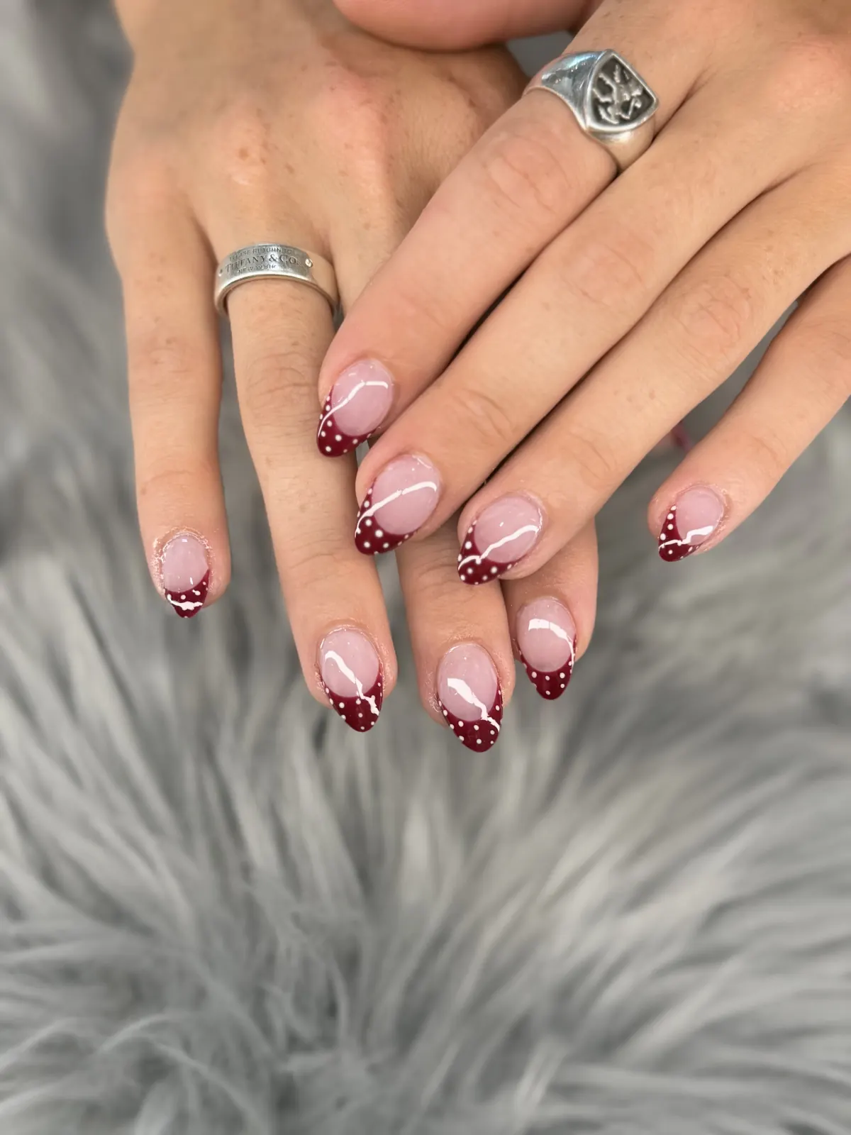 Burgundy French tips by BeU